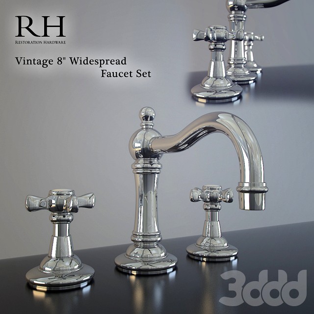 Vintage 8in Widespread Faucet Set