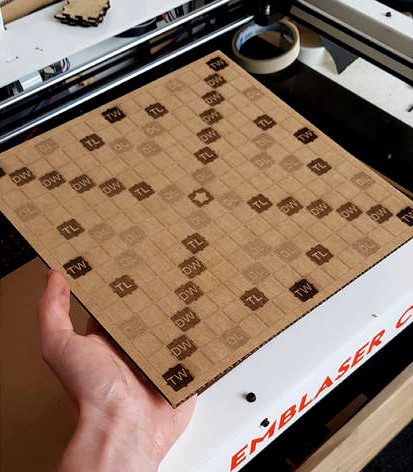 Scrabble Board Laser Cut by BSDCreates