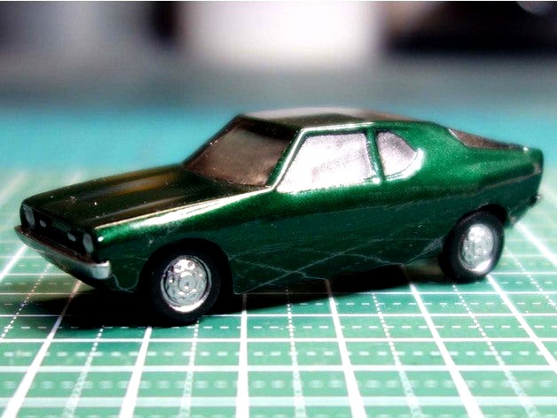 Nissan Cherry F-II, 1/64 scale miniature car by dendeba