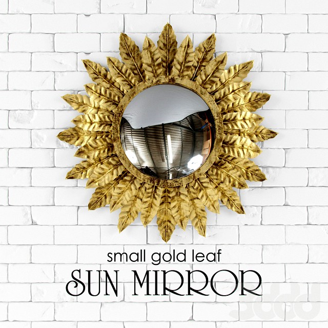 Small gold leaf SUN MIRROR