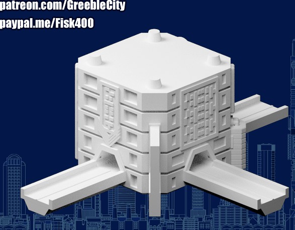GreebleCity Cyberpunk: Modular Road Network T by Fisk400
