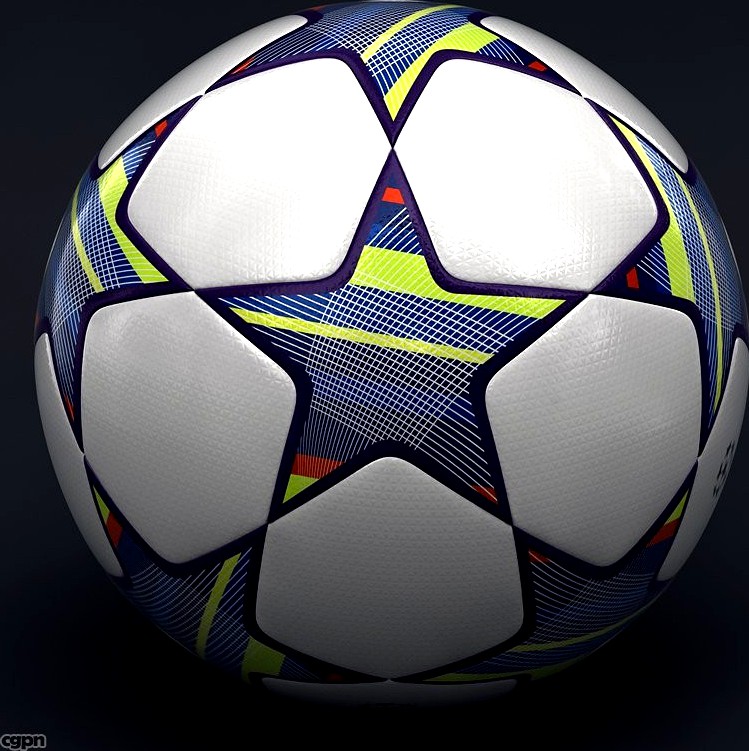 2011 2012 European Leagues, Champions League Match Balls and Trophy3d model
