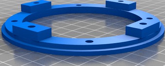 Logitech X-140 speaker adapter ring for MAME arcade by cpayne3d