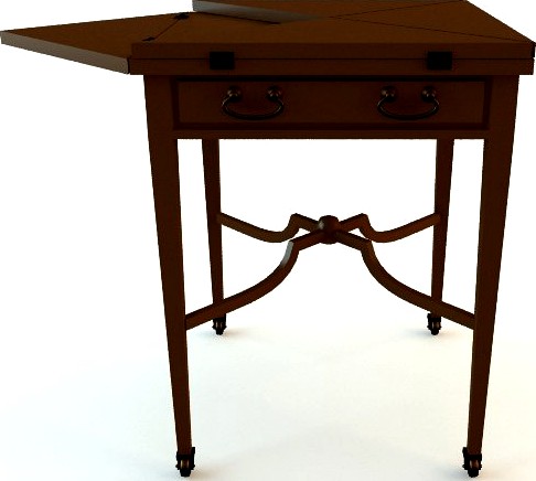 Low poly folding table3d model