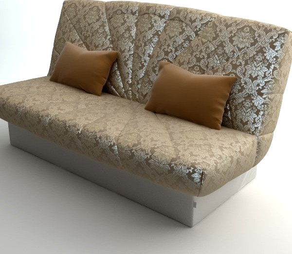 Sofa with 2 pillows3d model