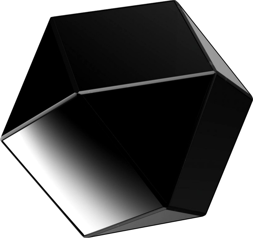 Matty Mirrored Polygon Side Table3d model