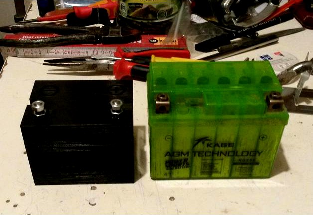 China scooter / Quad 50 ccm / small Motorcycle battery with 26650 LiFePO4 by RacoonX