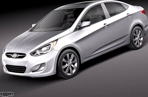 Hyundai Accent sedan 20123d model