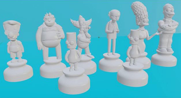 Simpsons Chess Set by Anubis_