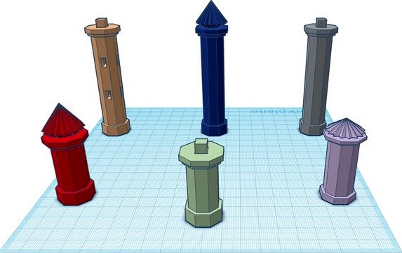 Assorted Column's for Pegasus Hobby Sets  by Wizaro
