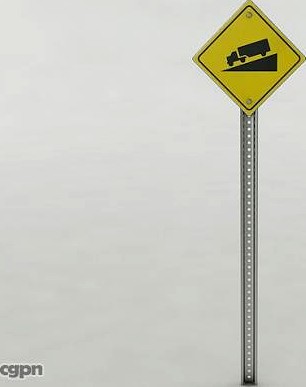 Steep Incline Sign3d model