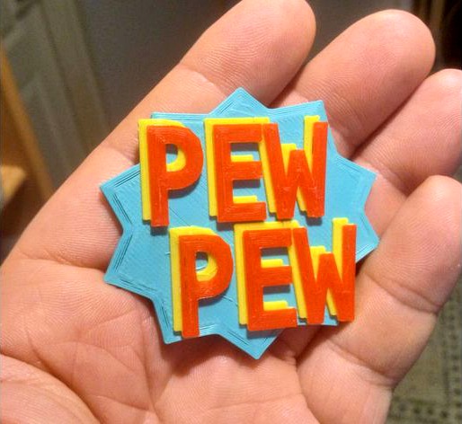 Paintball badge - PEW PEW by iplo