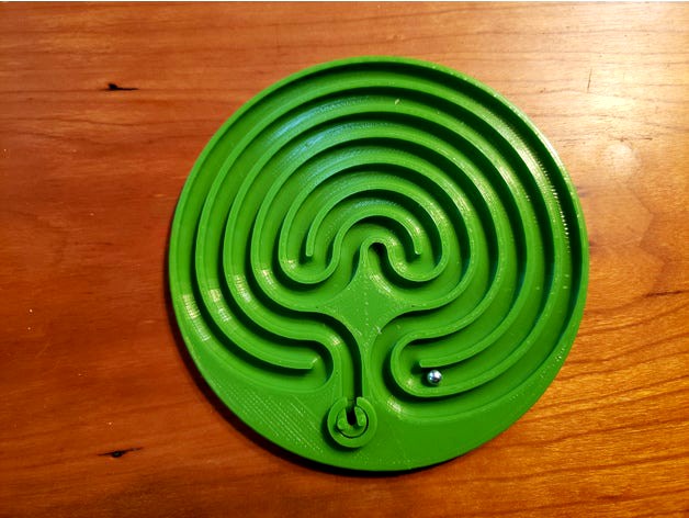 Classical Labyrinth toy with Ball storage by bneedhamia