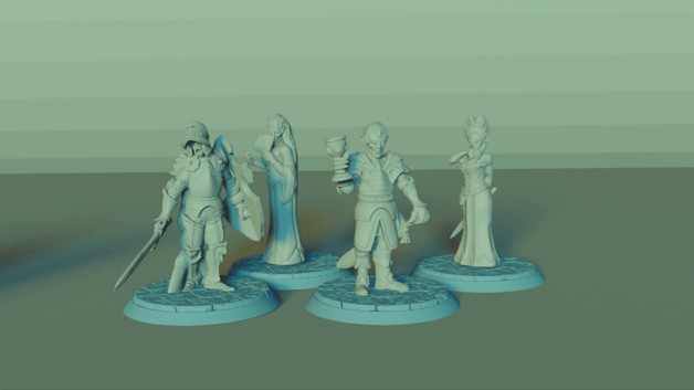 Vampire Lords and Ladies Set, 4 Miniatures, Dungeons and Dragons !FREE! by Stormforgeminis