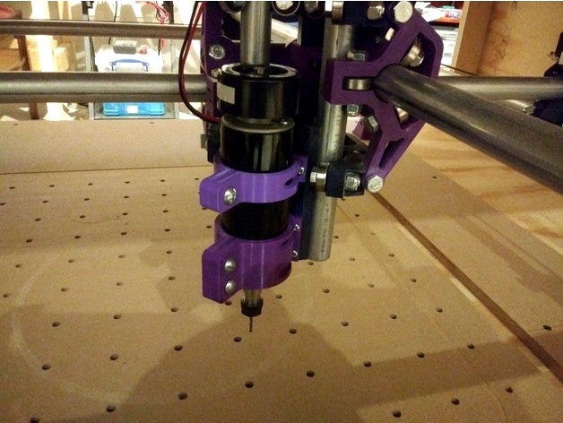 MPCNC, 52mm spindle mount by tdcarney3