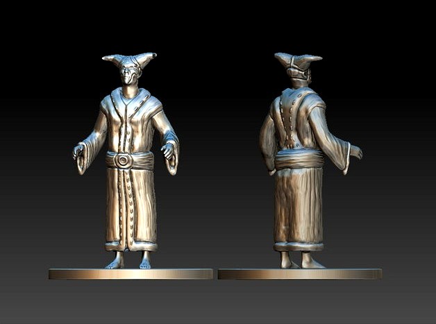 28mm Cultist Summoner Miniature for DnD pathfinder warhammer tabletop games rpg by arcaneoctopuslab