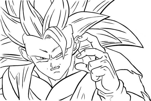 SS3 Goku stencil 7 by Longquang 3d model