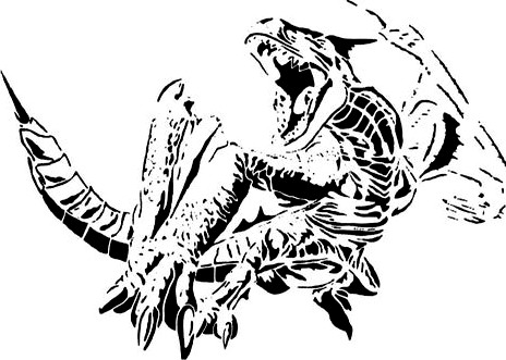 Monster Hunter stencil by Longquang