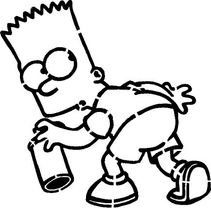 Bart Simpson stencil 2 by Longquang