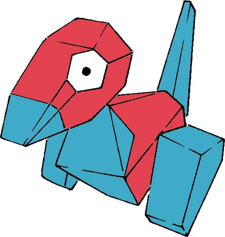 Porygon 4 layered stencil by Longquang