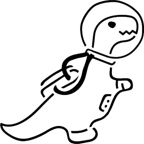 Space Trex stencil by Longquang