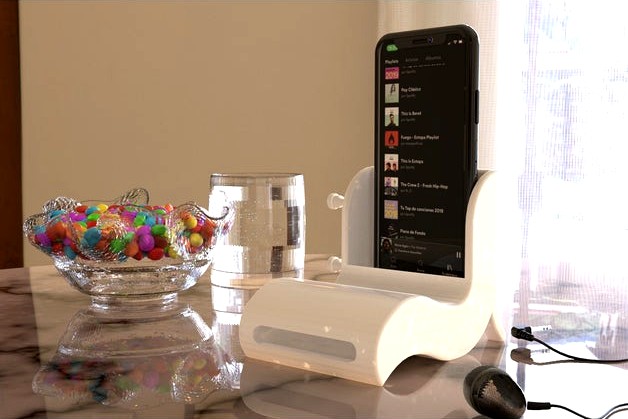 Phone Speaker Amplifier, Stand and earbuds holder 3 in 1 by ellaenazul
