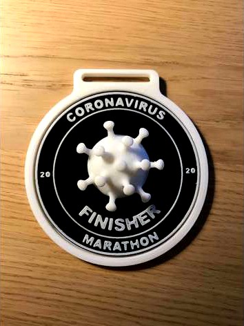 COVID19 Marathon Medal Remix by markcarwinbarr