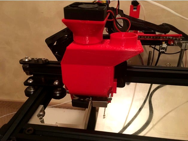 Ender 5 dual extruder mount + bowden cooling by tkrneki