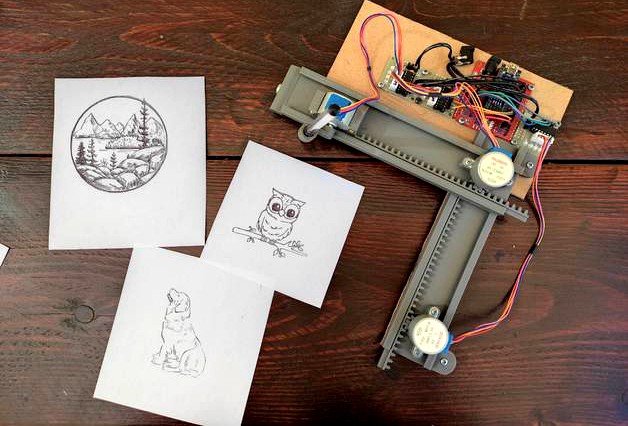 Arduino mini CNC plotter by DZ_DIY