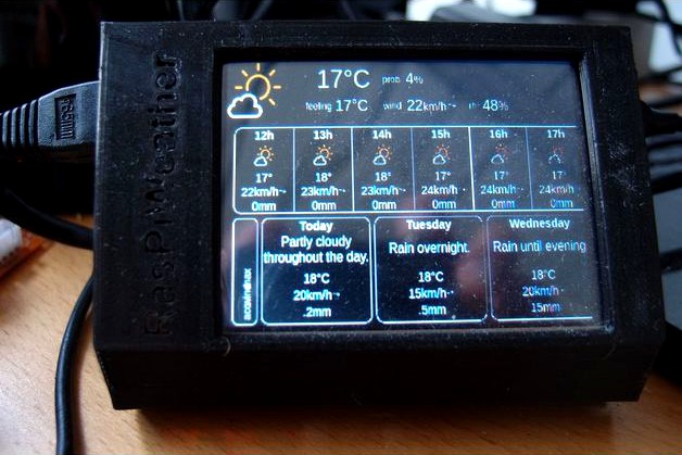 [upcycle] RasPiWeather - weather forecast dashboard from RasPi 1 by crap_master