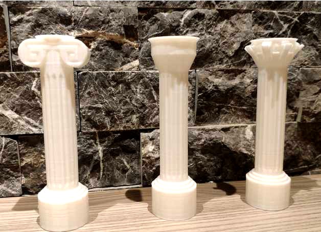 Lowpoly Ionic, Doric, Corinthian Columns by Tubal_Cain