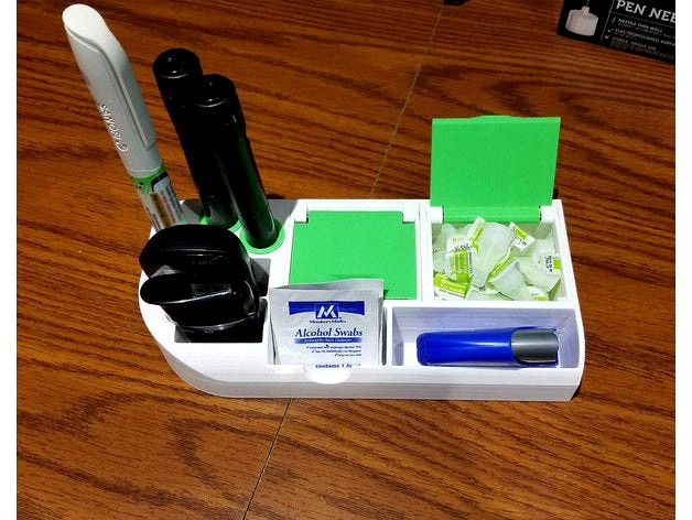 Diabetes Testing Supply Organizer (with STEP file) by registeredthing