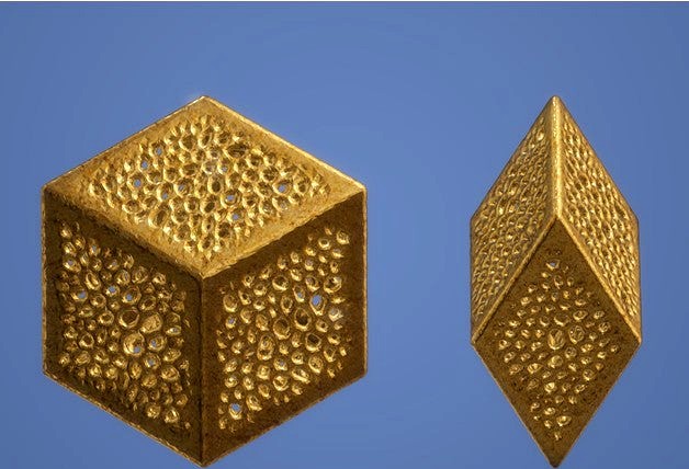 Golden Rhombohedra by DaveMakesStuff