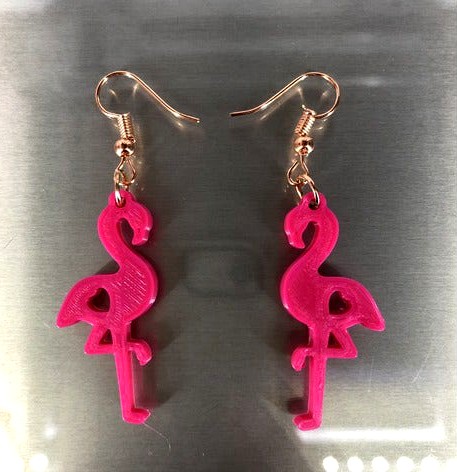 Flamingo earrings by RaimonElctrncs