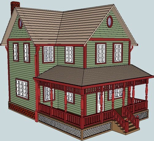 HO Scale Aunt Lois's House by kabrumble