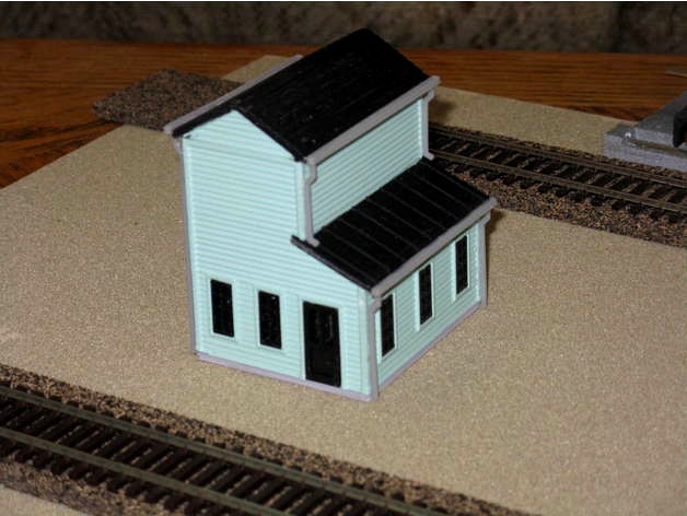 HO Scale Trackside Home by kabrumble