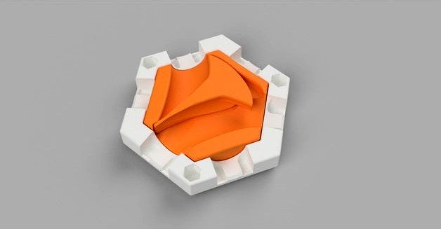 Marble track - lane switch (Gravitrax compatible when using my 6 exit basic tile) by Oostmeijer