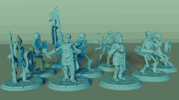 Skeleton Horde for Dungeons and Dragons by Stormforgeminis