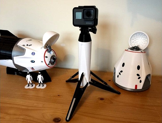 SpaceX Falcon9 GoPro Tripod by CNCer