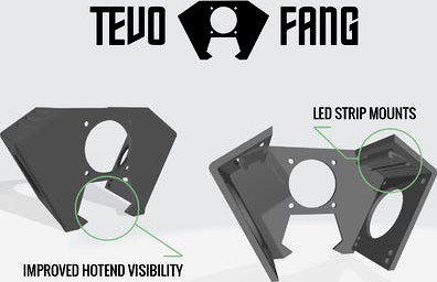 TevoFang - Tevo Tarantula Pro Fan Shroud with Improved Visibility and LED Lighting by Jefte