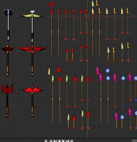 magical arrows, bolts, javelin, hand axe, mace for remixes by sleyvas