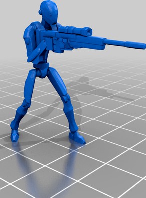 BX Commando Droid Sniper (star wars legion scale) by McAnultyMiniatures