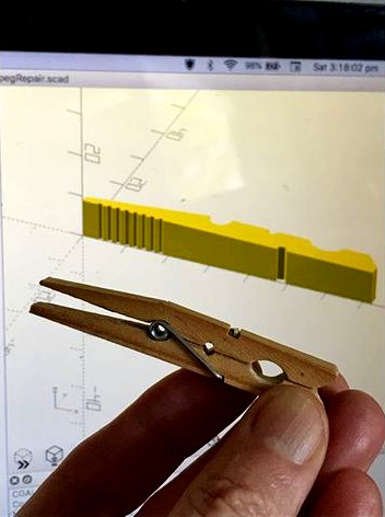 Universal Clothes Peg Repair - Parametric, fits any peg by crunchysteve