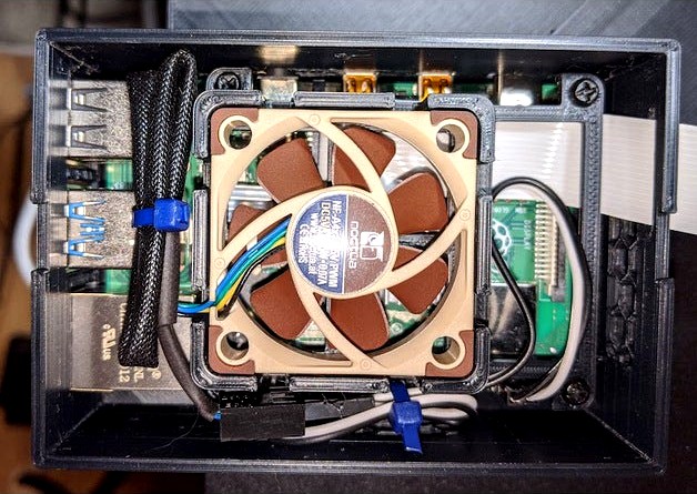 Raspberry Pi 4B case with Fan mount by ItStartedWithCanYou