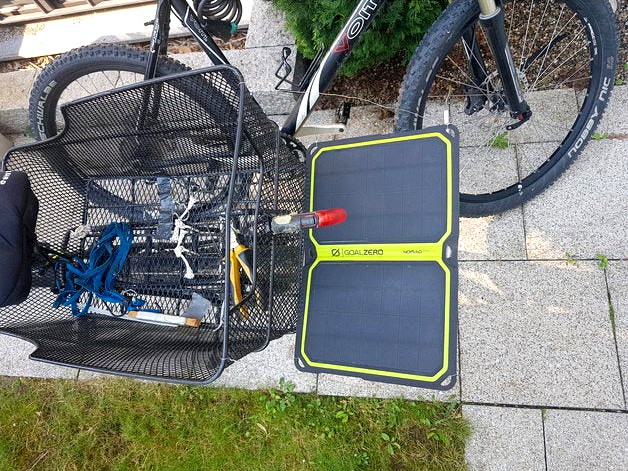 Goal Zero Nomad 7 bike mount for basket by Polylacticacid1