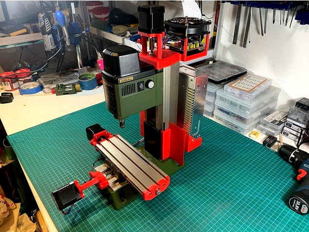 Proxxon MF 70 CNC Conversion with Extended Y axis movement by Expatmodeller