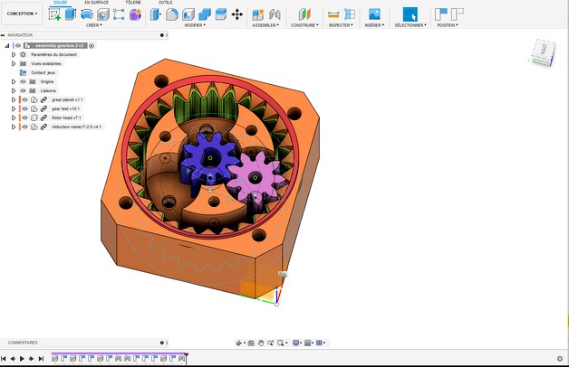 Nema 17 planetary gearbox reductor 1:3 - Fusion360 files by marc by marcglesser