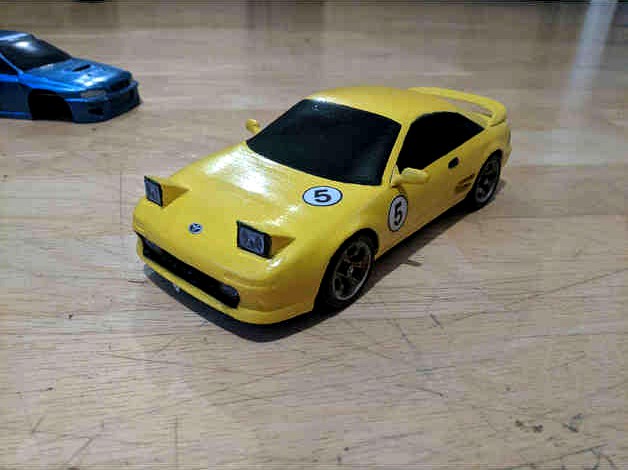 Toyota MR2 SW20 1:28/1:10 RC body shell 98mm/102mm/190mm for touring, drift, miniz, openz cars by CatOnCrack