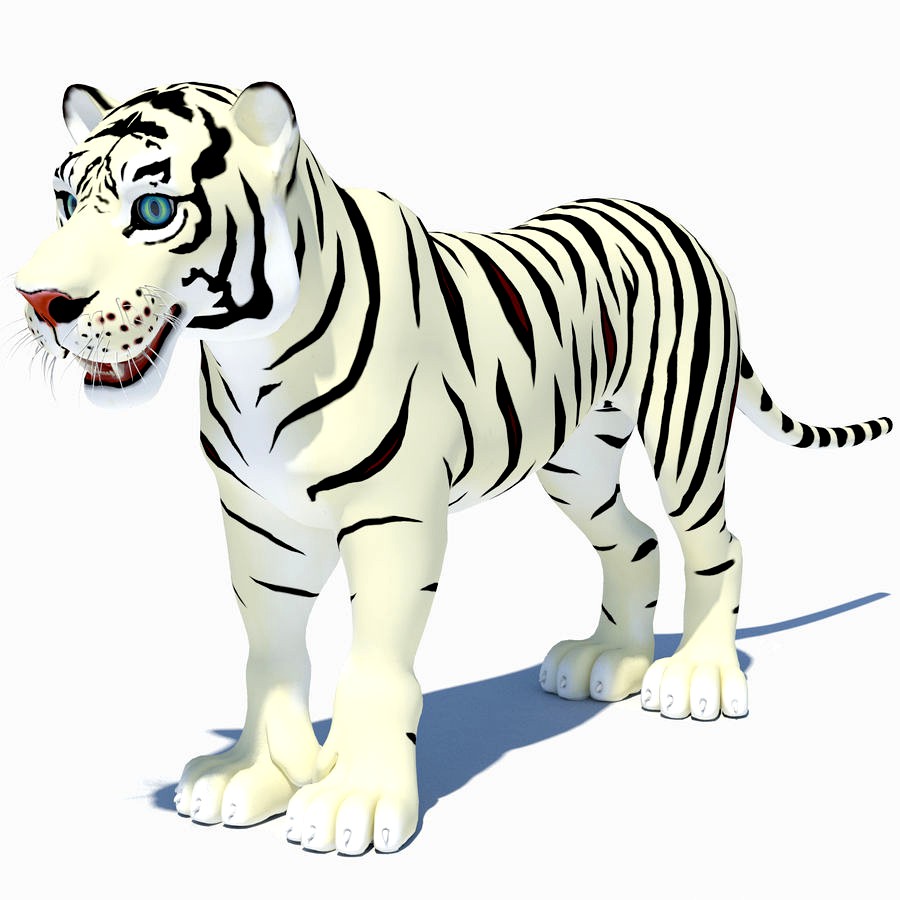 Cartoon Tiger (White)