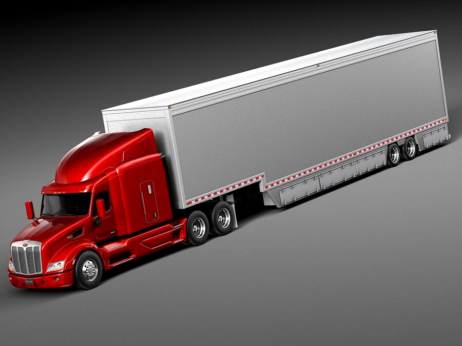Peterbilt 579 Semi Truck Trailer 2012